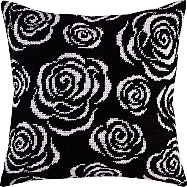 Needlepoint Pillow Kit "Roses at Night"
