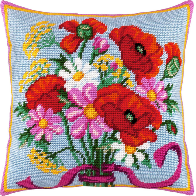 Needlepoint Pillow Kit "Bouquet"