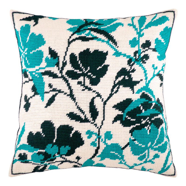 Needlepoint Pillow Kit "Flowers in the Evening"