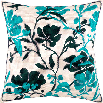 Needlepoint Pillow Kit "Flowers in the Evening"