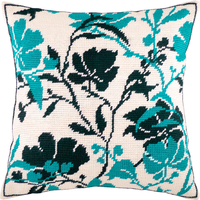 Needlepoint Pillow Kit "Flowers in the Evening"
