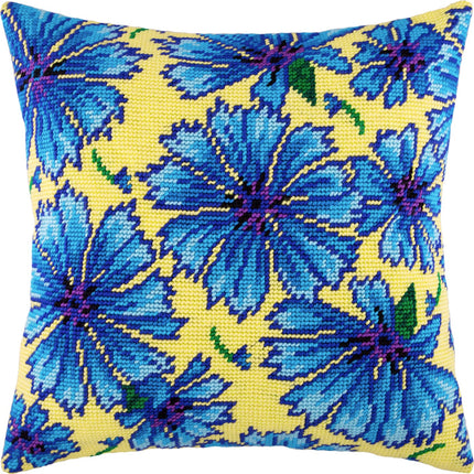Needlepoint Pillow Kit "Cornflowers"