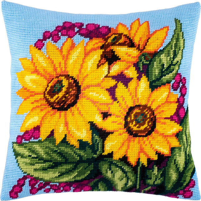 Needlepoint Pillow Kit "Sunflower Bouquet"