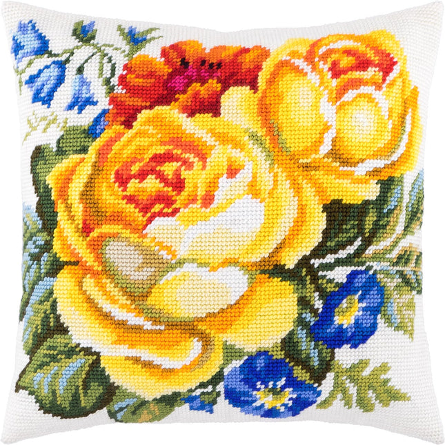 Needlepoint Pillow Kit "Lovely Roses"
