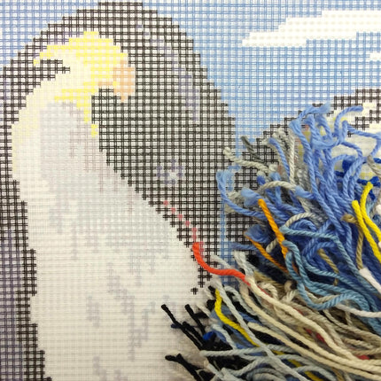 Needlepoint Pillow Kit "Penguins in Love"