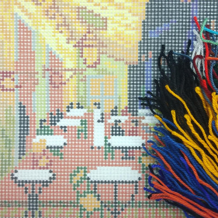 Needlepoint Pillow Kit "Café Terrace at Night"