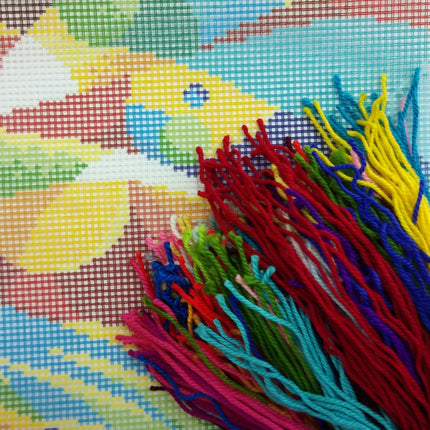 Needlepoint Pillow Kit "Abstract Fish"