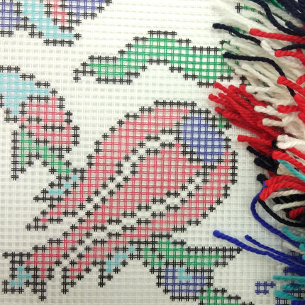 Needlepoint Pillow Kit "Turkish Flowers"