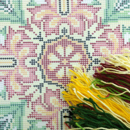 Needlepoint Pillow Kit "Kaleidoscope of Flowers"