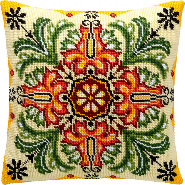 Needlepoint Pillow Kit "Kaleidoscope of Flowers"