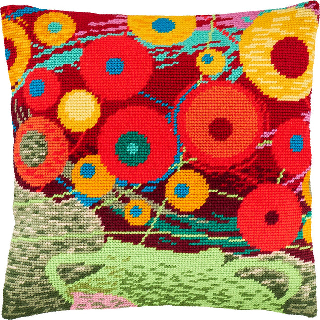 Needlepoint Pillow Kit "A Vase with Flowers"