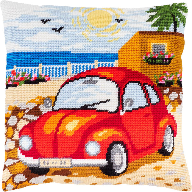 Needlepoint Pillow Kit "Promenade des Anglais"