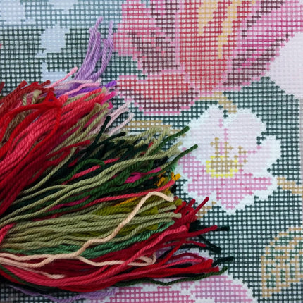 Needlepoint Pillow Kit "Night Flowers"