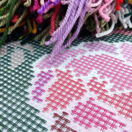Needlepoint Pillow Kit "Night Flowers"