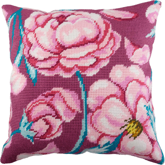 Needlepoint Pillow Kit "Peony"