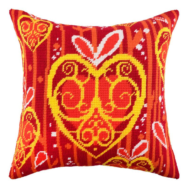 Needlepoint Pillow Kit "Fire in the Heart"