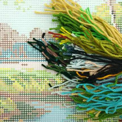 Needlepoint Pillow Kit "Birch Trees"