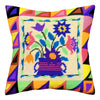 Needlepoint Pillow Kit "Folk Flowers"