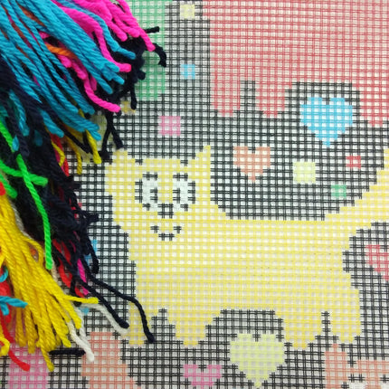 Needlepoint Pillow Kit "Puzzle of Cats"