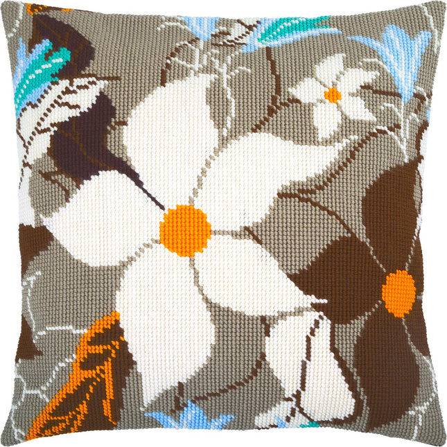 Needlepoint Pillow Kit "Vanilla Flower"