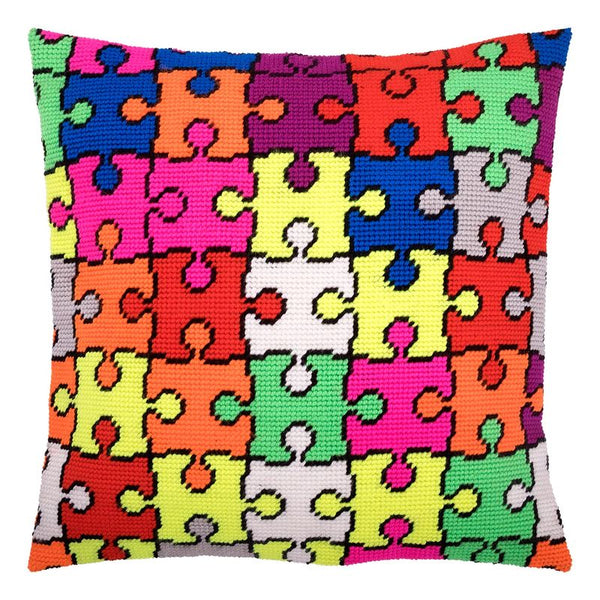 Needlepoint Pillow Kit "Puzzle"