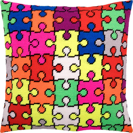 Needlepoint Pillow Kit "Puzzle"