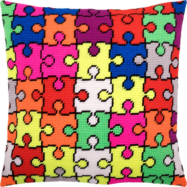 Needlepoint Pillow Kit "Puzzle"