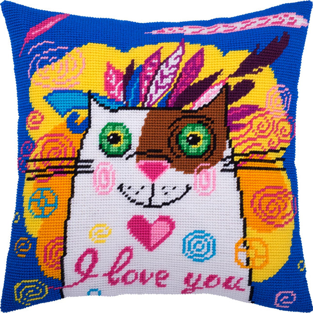 Needlepoint Pillow Kit "Beloved Cat"