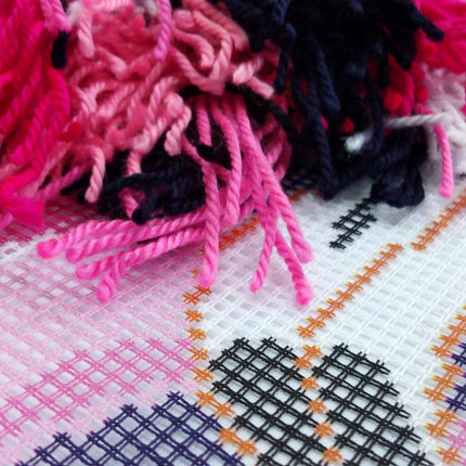 Needlepoint Pillow Kit "Two Flamingos"