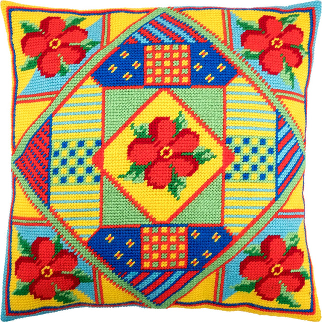 Needlepoint Pillow Kit "Flowers"