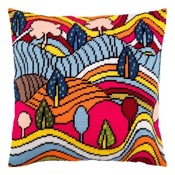 Needlepoint Pillow Kit "Fantastic Landscape"