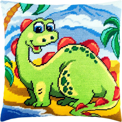 Needlepoint Pillow Kit "Little Dino"