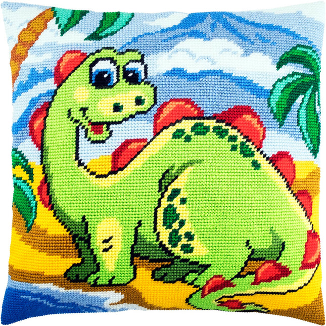Needlepoint Pillow Kit "Little Dino"