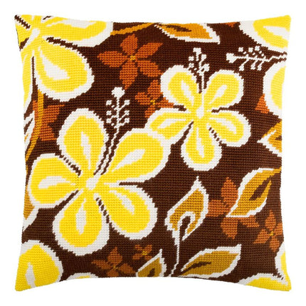 Needlepoint Pillow Kit "Yellow Flowers"