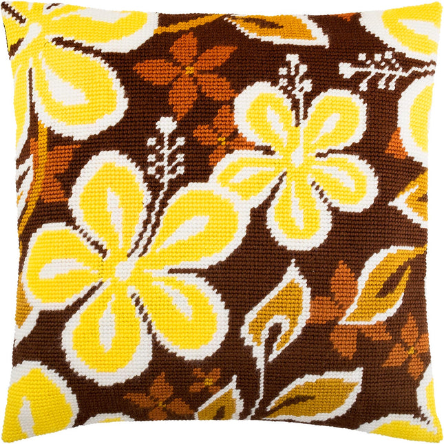 Needlepoint Pillow Kit "Yellow Flowers"