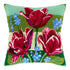 Needlepoint Pillow Kit "Tulips and Forget-Me-Nots"