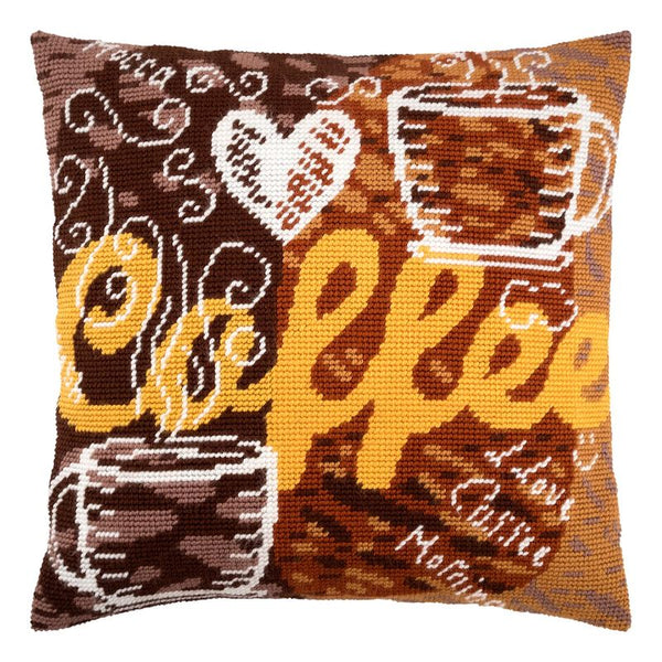 Needlepoint Pillow Kit "Coffee"