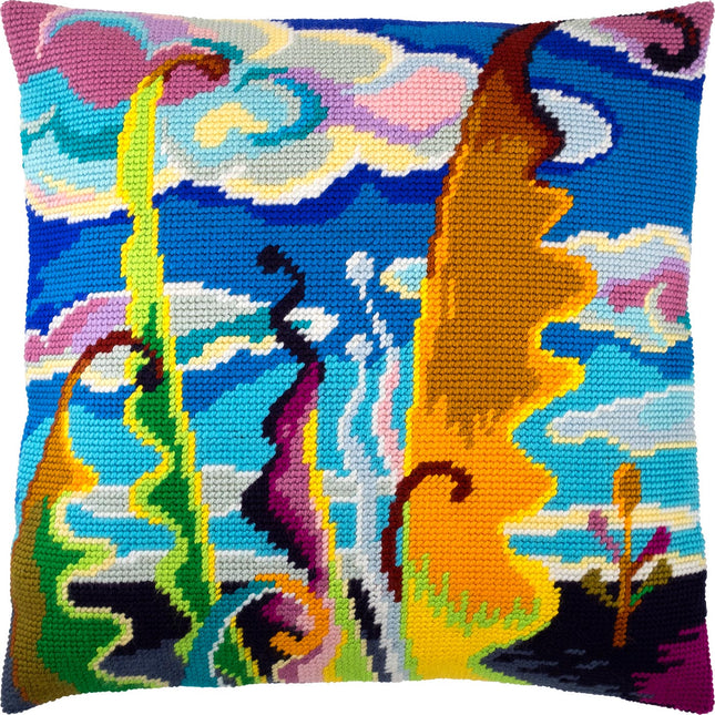 Needlepoint Pillow Kit "Abstract Sky"