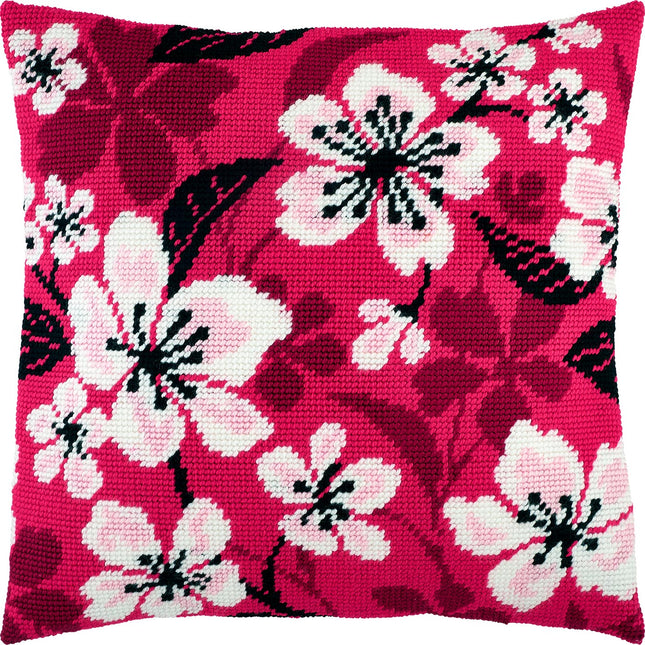 Needlepoint Pillow Kit "Cherry Bloom"