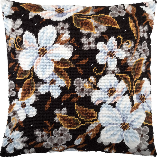 Needlepoint Pillow Kit "Apple Blossom"