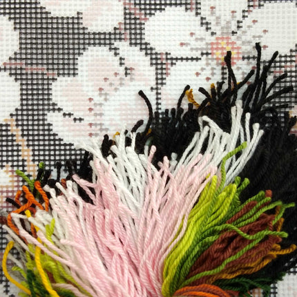 Needlepoint Pillow Kit "Cherry Blossoms"