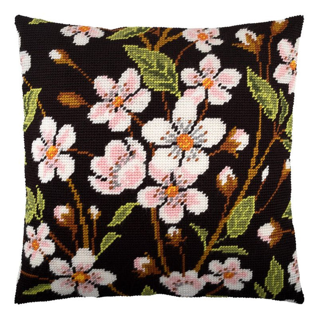 Needlepoint Pillow Kit "Cherry Blossoms"