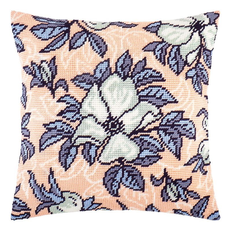 Needlepoint Pillow Kit "Dog rose"