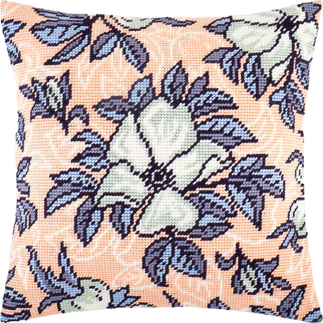 Needlepoint Pillow Kit "Dog rose"