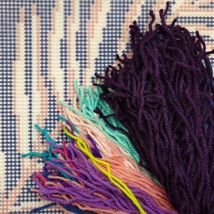 Needlepoint Pillow Kit "Feather"