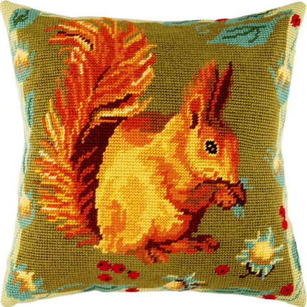 Needlepoint Pillow Kit "Squirrel"