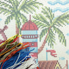 Needlepoint Pillow Kit "Overseas Adventure"