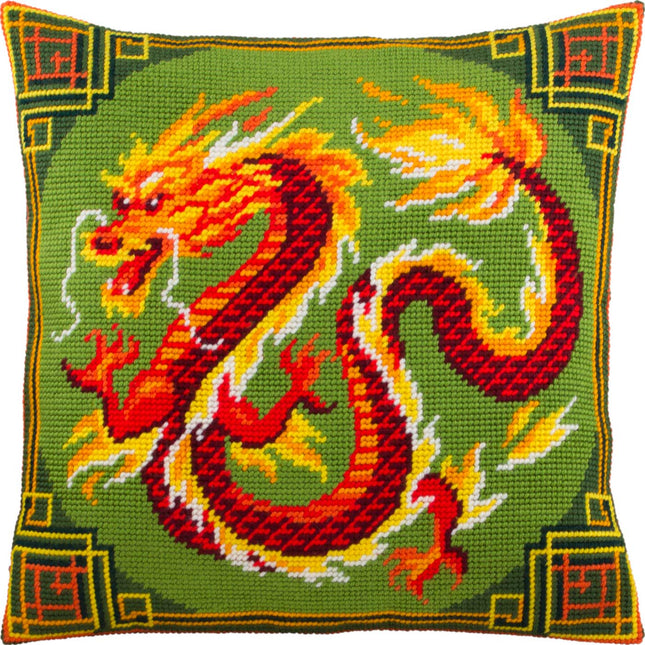 Needlepoint Pillow Kit "Chinese Dragon"