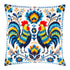 Needlepoint Pillow Kit "Colorful Roosters"