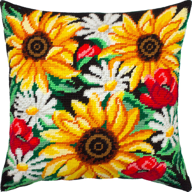 Needlepoint Pillow Kit "Summer Flowers"